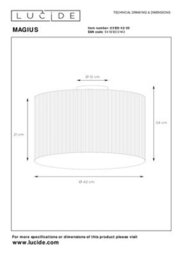 Lucide Magius Scandinavian Flush Ceiling Light 42Cm - 1Xe27 - Light Wood - thumbnail 6