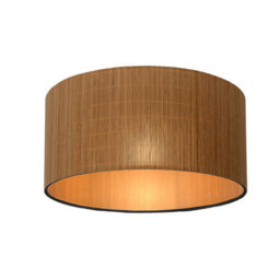 Lucide Magius Scandinavian Flush Ceiling Light 42Cm - 1Xe27 - Light Wood - thumbnail 2