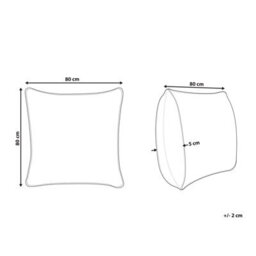 Beliani Bed Pillow Pelister High Microfibre 80 X 80 Cm White - thumbnail 3