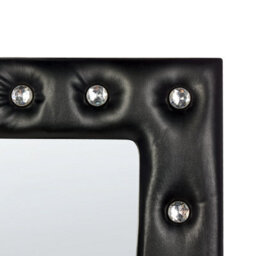 Beliani Standing Mirror Ansouis 150 Cm Faux Leather Black - thumbnail 8