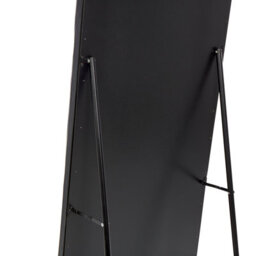 Beliani Standing Mirror Ansouis 150 Cm Faux Leather Black - thumbnail 7