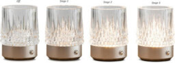 Lighting Supermarket Glass Tumbler Style Rechargeable Usb Silver Table Lamp - 3 Brightness Settings - thumbnail 3
