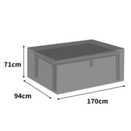 Bosmere Protector 5000 Rectangular Table Cover 6 Seat Black 170 X 94 X 71Cm Uv Weather Protection 5 Year Guarantee - thumbnail 2