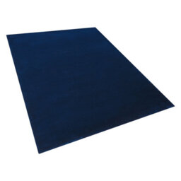 Beliani Rug Gesi Ii Navy Blue 140 X 200 Cm Viscose - thumbnail 4