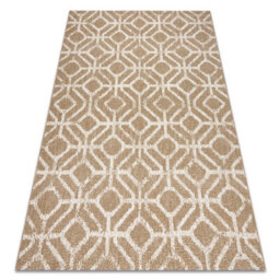 RugsX Carpet Flat 48957265 Geometric Rhombus Natural Beige String 140X200 Cm - thumbnail 4