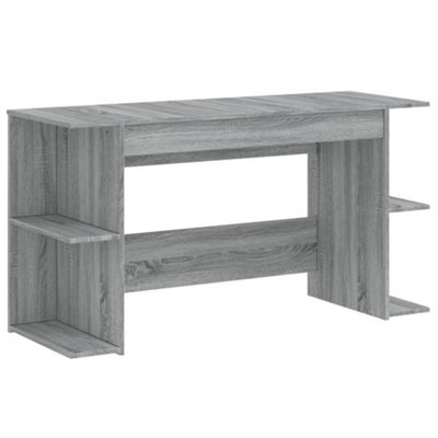 Berkfield Durable Desk Grey Sonoma 140X50X75 Cm Engineered Wood