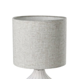 Eglo Bellariva 3 White Ceramic & Fabric Shade Table Lamp - thumbnail 4