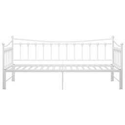 Berkfield Pull-Out Sofa Bed Frame White Metal 90X200 Cm - thumbnail 6