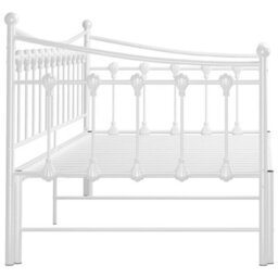 Berkfield Pull-Out Sofa Bed Frame White Metal 90X200 Cm - thumbnail 7