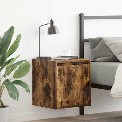 Berkfield Wall-Mounted Bedside Cabinets 2 Pcs Smoked Oak 38X34X40 Cm - image 1