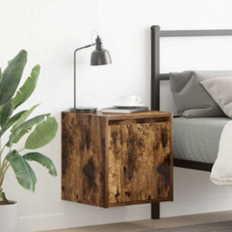 Berkfield Wall-Mounted Bedside Cabinets 2 Pcs Smoked Oak 38X34X40 Cm - thumbnail 1