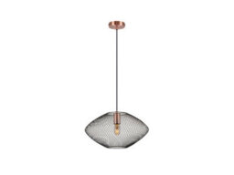 Luminosa Lighting Luminosa Melany Wire Frame Pendant Ceiling Light Black, Copper 1Xe27 - Uk Stock - thumbnail 5