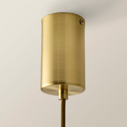 Valuelights Reine Clear Glass Flower Brushed Gold Thread Ceiling Pendant Light With Led Bulb - thumbnail 5
