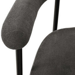 Abrihome Modern Dining Chairs Set Of 6, Upholstered Velvet Armchairs, Comfortable Armrest Dining Chairs For Kitchen, Dining Room, Grey - thumbnail 6