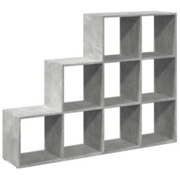 Berkfield Room Divider Bookcase 3-Tier Concrete Grey 137.5X29X103.5 Cm Engineered Wood - thumbnail 7