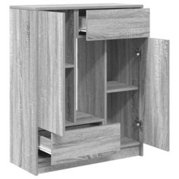 Berkfield Sideboard With Drawers And Doors Grey Sonoma 73X31X90 Cm - thumbnail 5