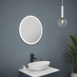Fnx Bathrooms Oslo 600mm Circular Led Bathroom Mirror With Anti-Fog Demister & Natural White Diffused Light (Ip44)