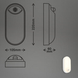 Briloner Outdoor Led Wall Lamp Safety Light Motion Sensor Ip65 Waterproof White - thumbnail 9