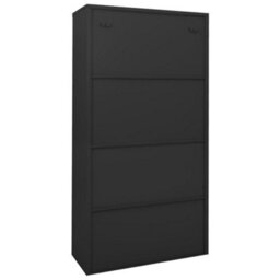Berkfield Durable Office Cabinet With Sliding Door Anthracite 90X40X180 Cm Steel - thumbnail 6