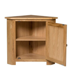 Hallowood Furniture Waverly Oak Low Corner Cupboard With Shelf - thumbnail 8