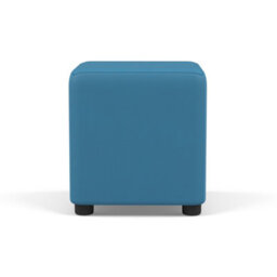 Faux Leather Cube Seating Lapis Blue Faux Leather - thumbnail 3