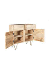 Silchester Light Mango Small 2 Door Sideboard With Gold Inlay - thumbnail 2