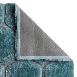 Geometric Blue Modern Shaggy Handmade Easy To Clean Rug For Dining Room Bedroom & Living Room-150Cm X 230Cm - thumbnail 2