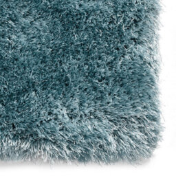 Geometric Blue Modern Shaggy Handmade Easy To Clean Rug For Dining Room Bedroom & Living Room-150Cm X 230Cm - thumbnail 3