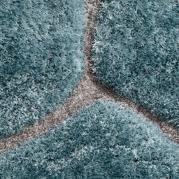 Geometric Blue Modern Shaggy Handmade Easy To Clean Rug For Dining Room Bedroom & Living Room-150Cm X 230Cm - thumbnail 4