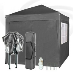 Mcc Direct 2X2 Pop Up Grey Gazebo With Sides - thumbnail 5