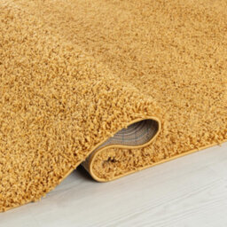 Wadan 160X230Cm Gold Shaggy Rug - Rectangular Soft Touch Thick Pile Modern Area Rug - Rugs For Living & Bedroom Non Shedding - thumbnail 2