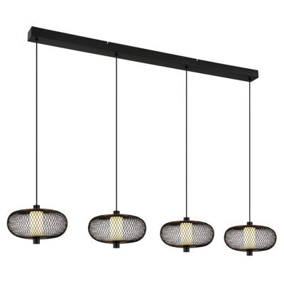 Luminosa Lighting Luminosa Astari Bar Pendant Ceiling Light Matt Black Led 2700K - image 1