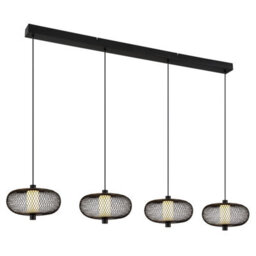 Luminosa Lighting Luminosa Astari Bar Pendant Ceiling Light Matt Black Led 2700K