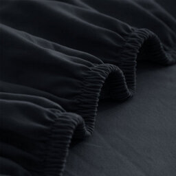 Ameha Plain Microfiber Fitted Sheet 25Cm Deep Pocket- Hypoallergenic Easy Care Black Fitted Sheets Uk Single Bed Sheet(91X191 Cm) - thumbnail 6