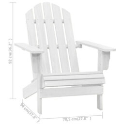 Walplus Elegant Garden Chair Wood White - thumbnail 6
