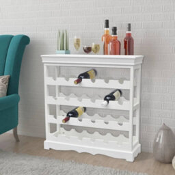 Vidaxl Wine Cabinet Abreu White Wine Racks