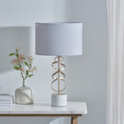 Pagazzi Lighting Pagazzi Briar Gold And White Marble Table Lamp - thumbnail 2