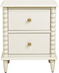 Statement Furniture Cromwell Bedside Table With Bobbin Design - Linen - thumbnail 5