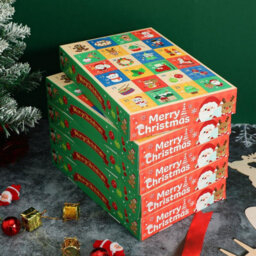 CLEFFNS 5Pcs Christmas Empty Advent Calendar, 24 Days Diy Advent Countdown Boxes, Christmas Cardboard Number Boxes, Countdown Calendar - thumbnail 1
