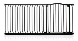 Safetots Curved Top Safety Gate, 171Cm - 180Cm, Matt Black, Pressure Fit Stair Gate - thumbnail 1