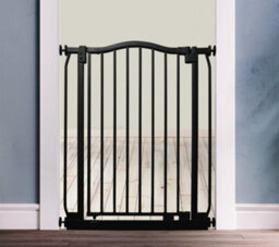Safetots Curved Top Safety Gate, 171Cm - 180Cm, Matt Black, Pressure Fit Stair Gate - thumbnail 2