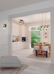 Stylish Black And Wood Ceiling Spot Light With Matching Wall Lights - thumbnail 4