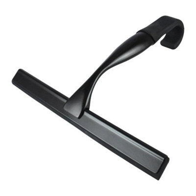 Bathroom Shower Screen Squeegee Mirror Glass Window Scraper Wiper Cleaner W/hook Black - image 1