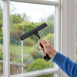 Bathroom Shower Screen Squeegee Mirror Glass Window Scraper Wiper Cleaner W/hook Black - thumbnail 5