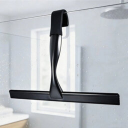 Bathroom Shower Screen Squeegee Mirror Glass Window Scraper Wiper Cleaner W/hook Black - thumbnail 2