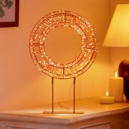 Premier Decorations Limited 30Cm Twinkling Gold Effect A Pre-Lit Christmas Wreath - thumbnail 3
