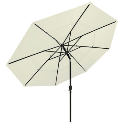 Berkfield Harmful 3-Tier Parasol With Aluminium Pole Sand 3.5 M - image 1