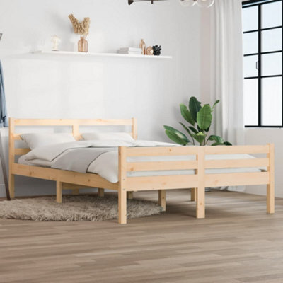 Berkfield Bed Frame Solid Wood 135X190 Cm Double - image 1