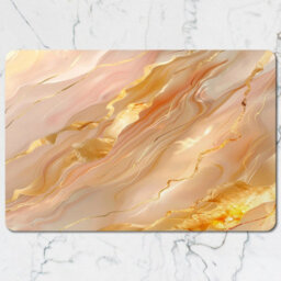 Benjamin Tate Design Marble Luxe Placemat And Coaster Set With Wood Backing Designer Artwork Collection Exclusive Edition - thumbnail 2