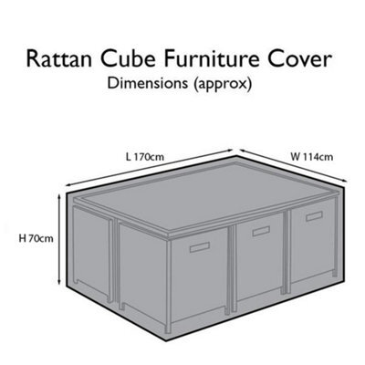 Rain Cover For Hestia 10 Seater Rattan Cube Set Weather Protection - image 1